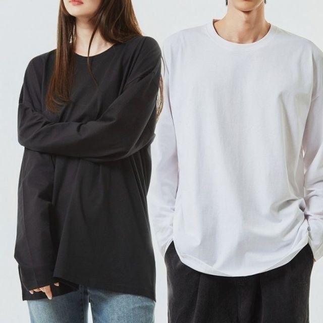 티셔츠 티셔츠 원가이하땡처리 긴팔티셔츠 긴팔 오버핏 긴팔티