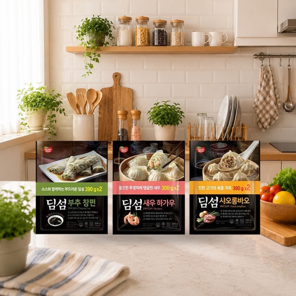 동원 딤섬 세트 부추창펀 390g + 새우하가우 390g + 샤오롱바오 390g 각 2개