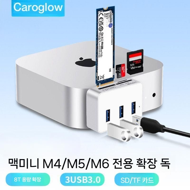 [해외] 맥미니 M4 M5 M6 M.2 SSD 확장 썬더볼트 허브 도킹스테이션
