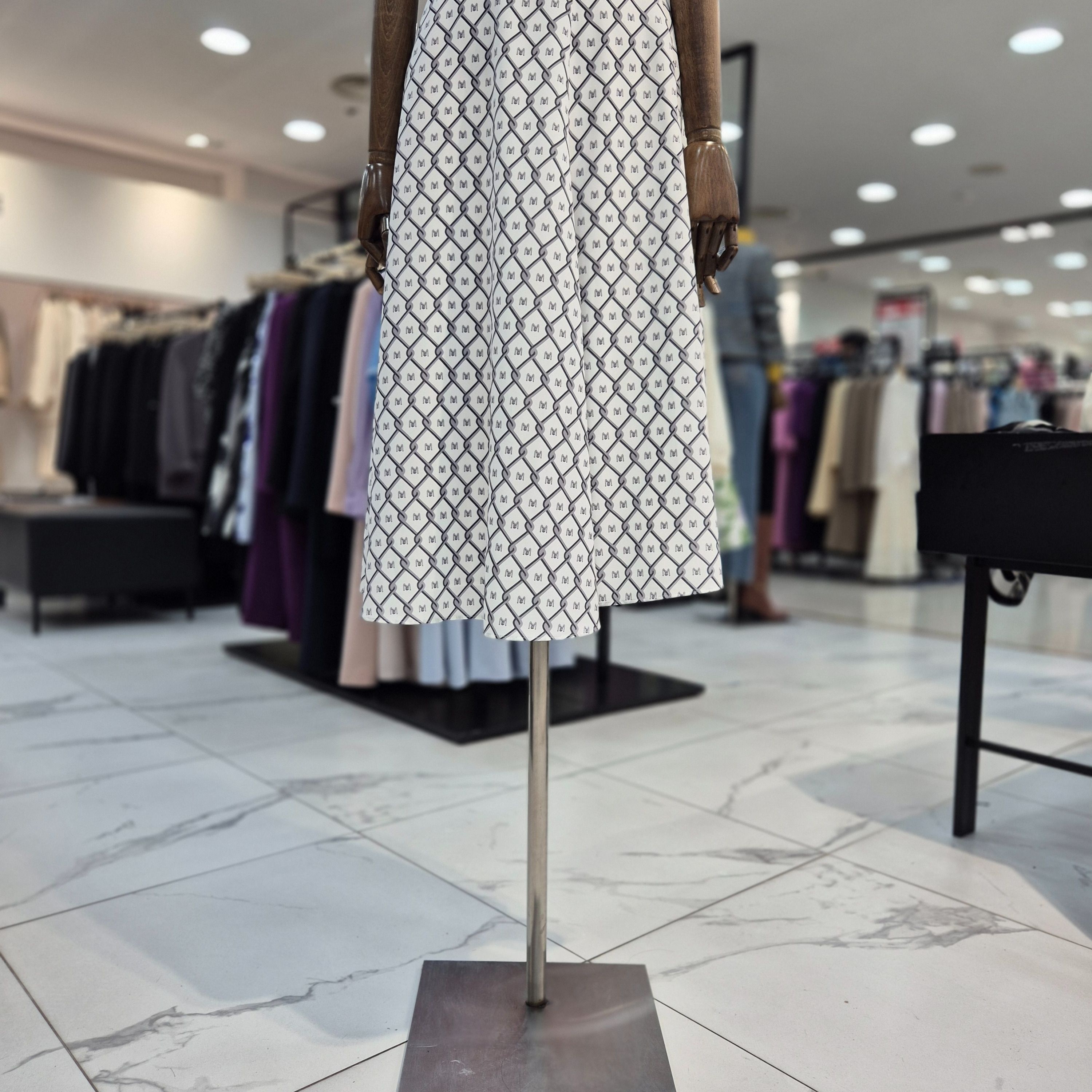 모조에스핀 로고 벨트 A라인 스커트 s262msd007DG 2165072