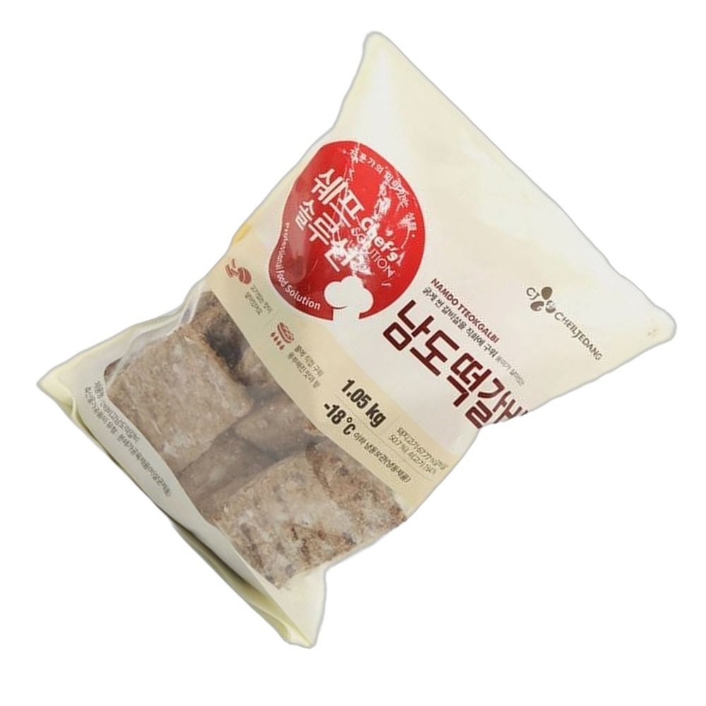 CJ제일제당 쉐프솔루션 간편식 집들이음식 요리 HMR 혼술 간식 혼밥 남도 떡갈비 1.05kg 1개