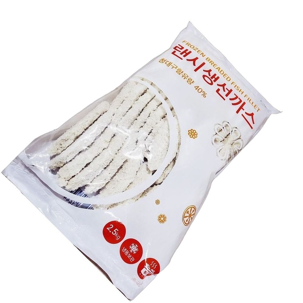 랜시 랜시푸드 PC방 경양식 간편식 맛집 튀긴 돈가스 흰살 생선까스 2.5kg(50입) 1개