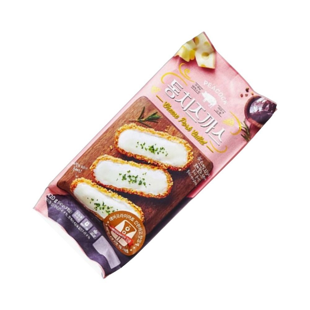 늘찬애 피코크 고기도매 옛날 전문점 돈까스 맛집 배달 튀긴 돈가스 통치즈까스 420g 1개