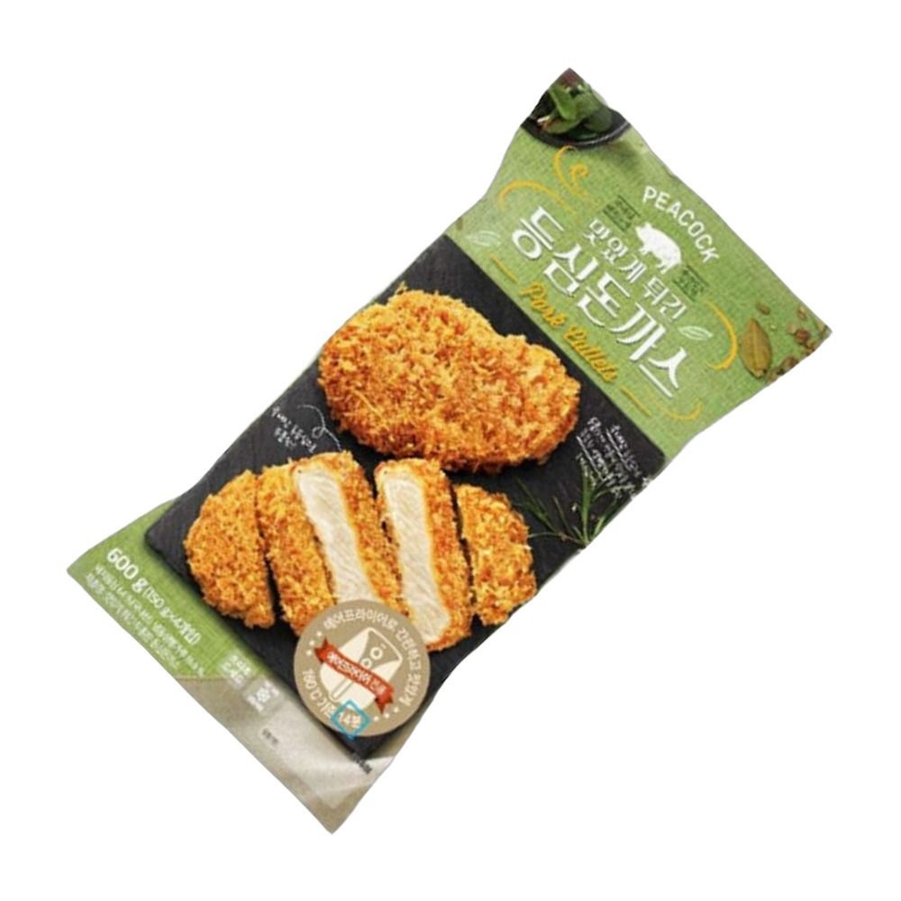 늘찬애 피코크 옛날 돈카츠 간편식 맛집 배달 안주 돈가스 맛있게 튀긴 등심돈까스 600g 1개