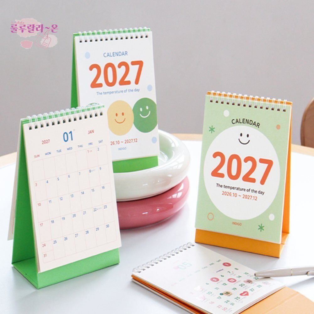 [LLON] 2027오늘의온도 탁상미니 탁상용카렌다 2027년달력