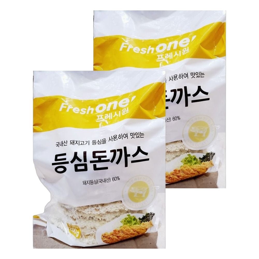 프레시원 프레시원 PC방 안주 냉동고기 옛날 맛집 튀긴 돈가스 등심돈까스 2kg(10입) 2개