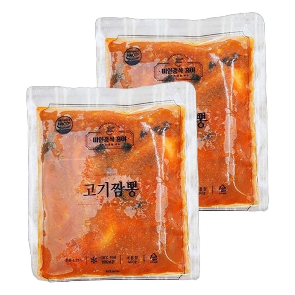 만조원 홍야 간편식 홈식 주말메뉴 즉석식품 요리 간식 혼술 홈쿡 야식 고기짬뽕 400g 2개