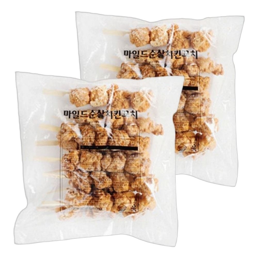 사세 HMR 소포장 간식 브런치 홈쿡 마일드 순살치킨꼬치 1kg(100gx10입) 2개