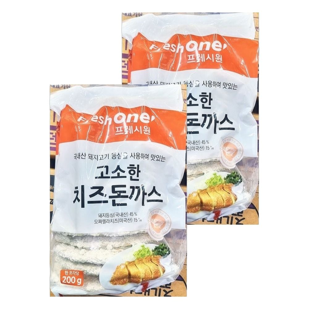 프레시원 돈까스 안주 맛집 고기도매 옛날 돈가스 고소한 치즈돈까스 2kg(10입) 2개