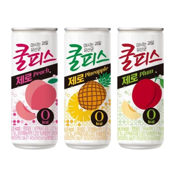 동원 쿨피스 제로 230ml 파인애플 10개 + 복숭아 10개 + 자두 10개 / 총 30개
