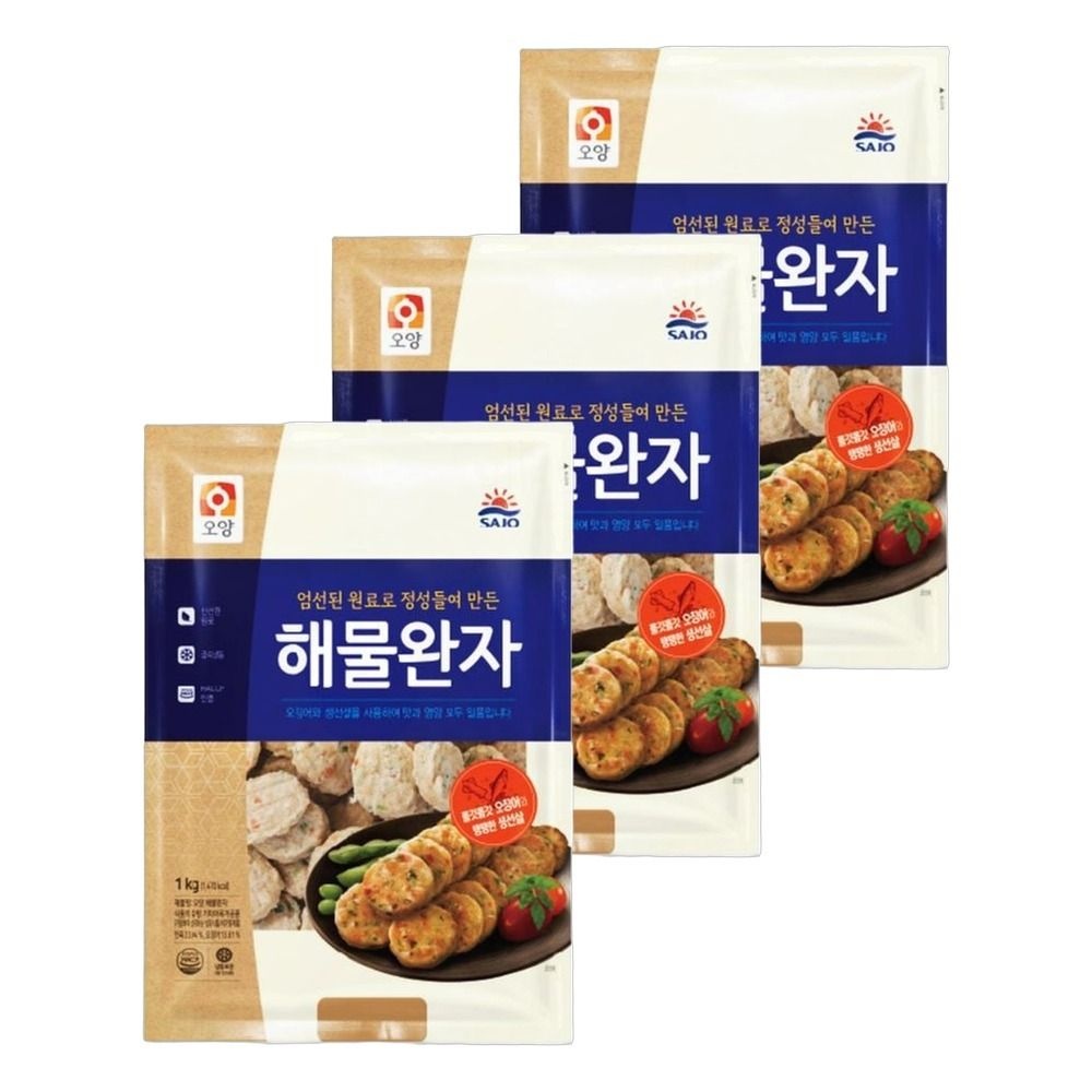 사조오양 홈식 캠핑요리 가성비 혼밥 야식 혼술 간식 요리 해물 완자 냉동 1kg 3개