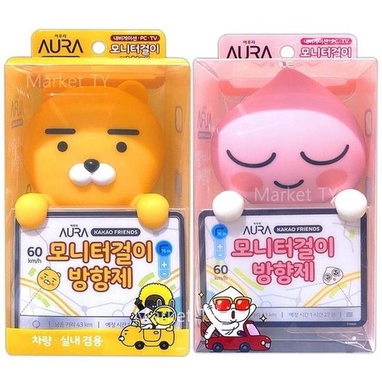 카카오 프렌즈 모니터 걸이형 방향제 2개 어피치+라이언 (40769548)