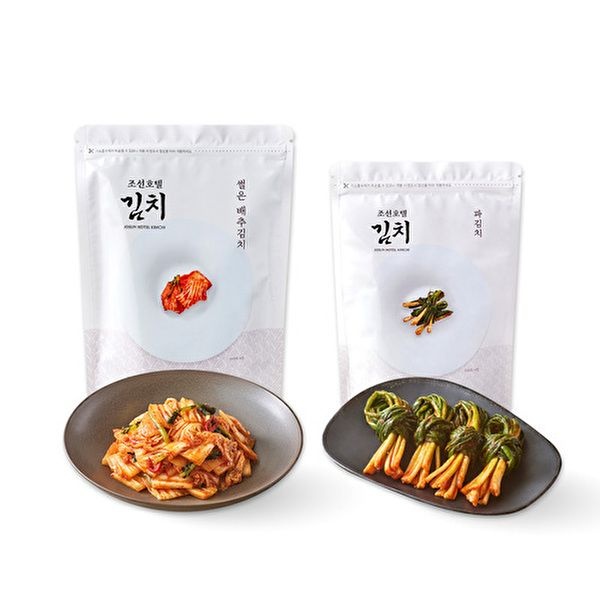 [하프클럽]조선호텔 썰은배추김치 1kg+파김치 500g_냉장