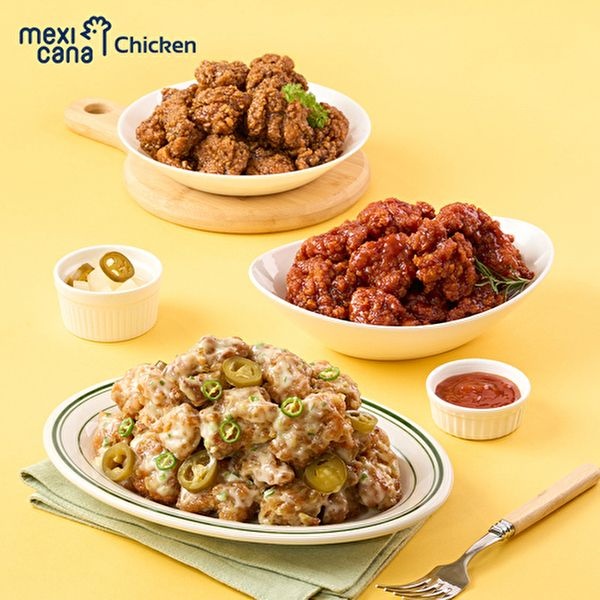 [멕시카나]T THE 바삭한 순살 닭강정 3팩 골라담기(양념맛/마늘맛) (더바삭한 마늘2팩 + 매콤1팩)