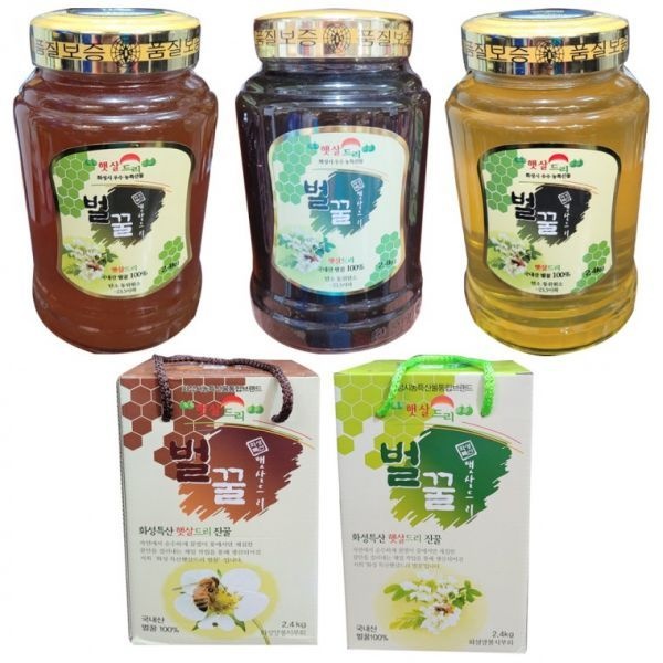 화성특산 햇살드리 2.4kg 자연 천연벌꿀 밤꿀 아카시아꿀 야생화꿀 잡화꿀 추석선물 명절선물 구정 설선물