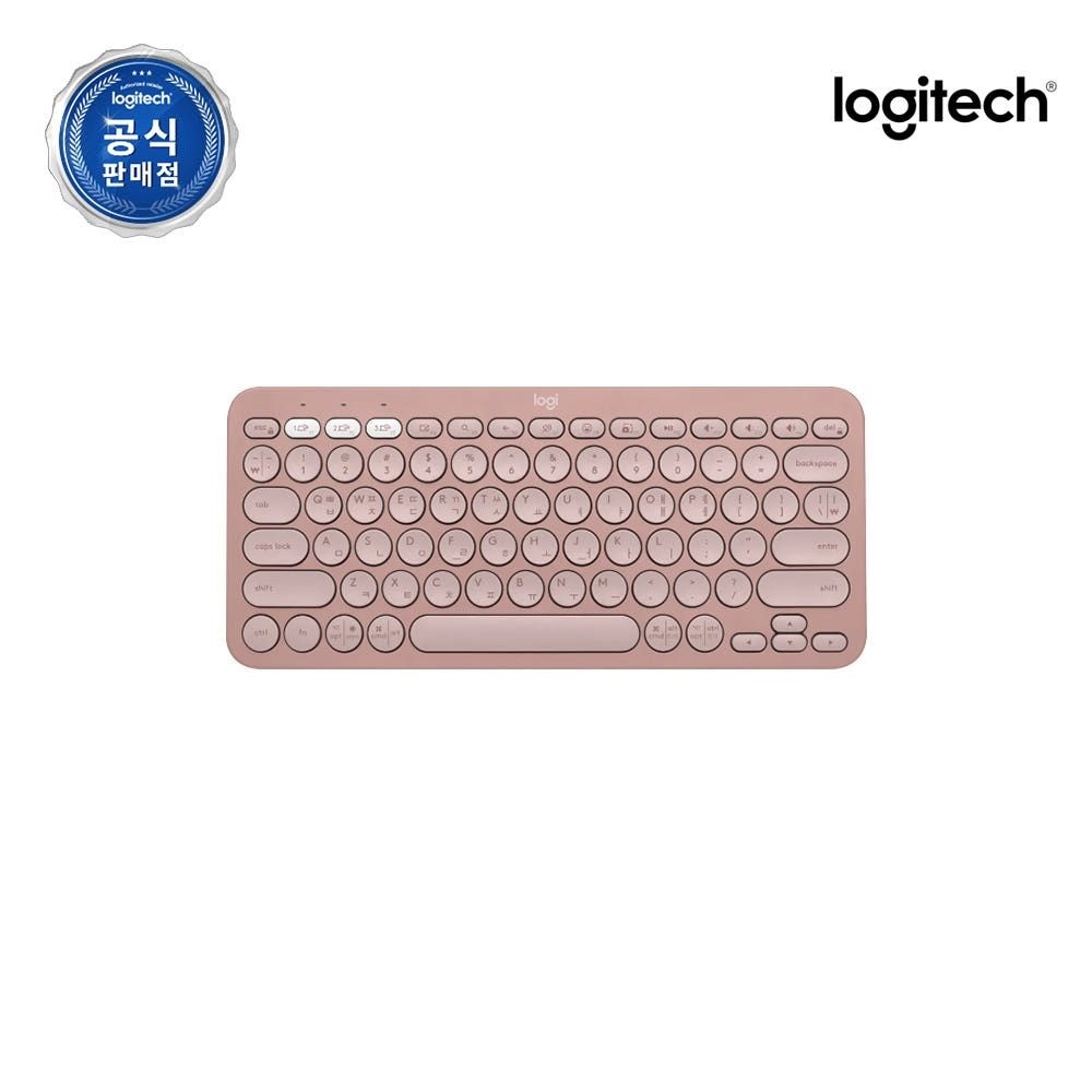 [수신기 미포함] 로지텍코리아 Pebble K380s 블루투스 무선 키보드 더스티 로즈, 팬터그래프(Pantograph)