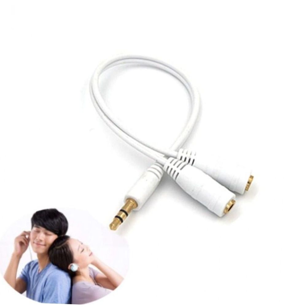 3.5mm 듀얼 이어폰 젠더 2구 분배 y잭 오디오 스플리터 커플 음악 영화 공유 케이블 이어폰젠더