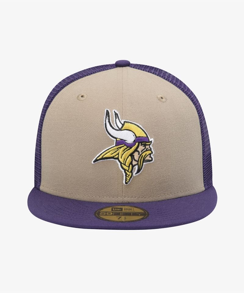 뉴에라 NEW ERA NFL 미네소타 바이킹스 베이직 메쉬 피티드캡 골드퍼플 15131684 259564 (7(55.8cm))