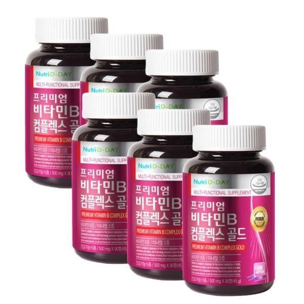 [하프클럽]뉴트리디데이 프리미엄 비타민B 컴플렉스 골드 500mg x 90정 6개 /sj
