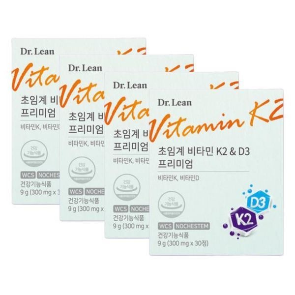 [하프클럽]닥터린 초임계 비타민 K2  D3 프리미엄 300mg x30정 4개 /sj