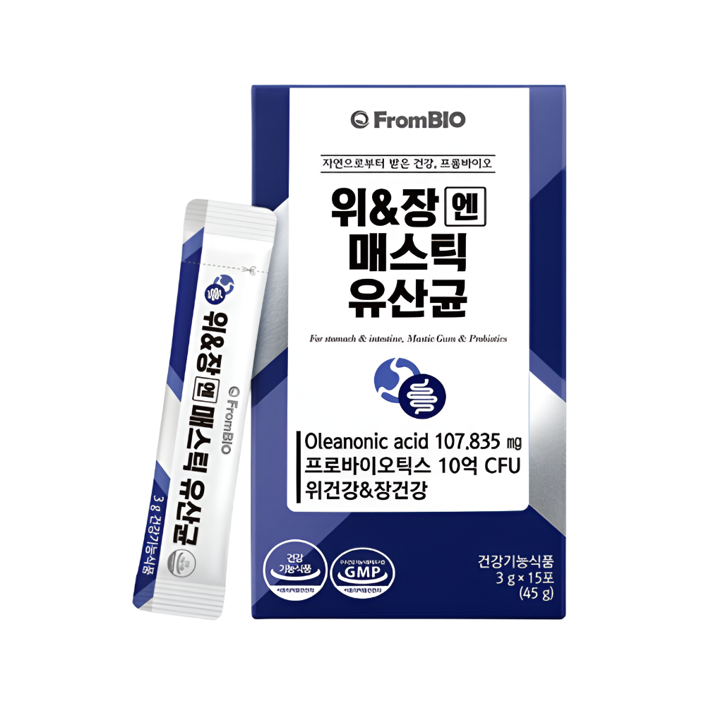 프롬바이오 위 앤 장엔 매스틱 유산균 3g x 15포, 1박스