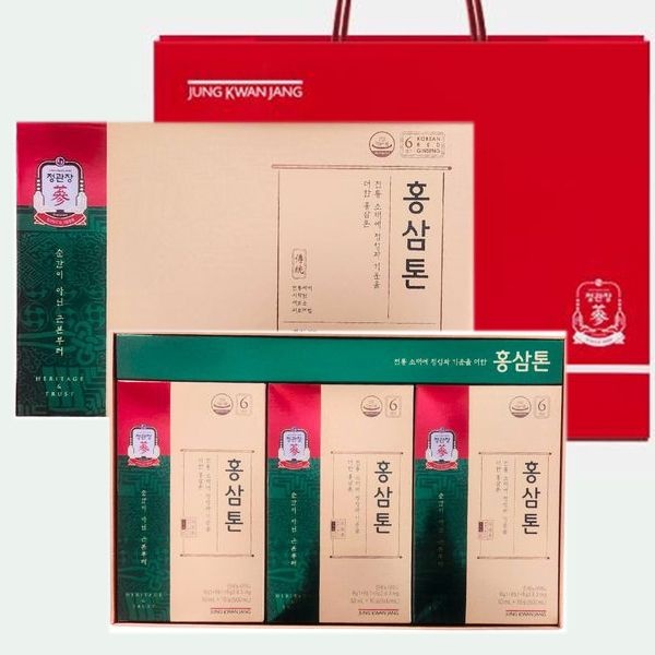 [오늘출발] 정관장 추석선물(백화점동일 최신품) 정관장 홍삼톤 30포(케이스 쇼핑백포함) 맛있는홍삼 명절 부모님  단체 선물강추