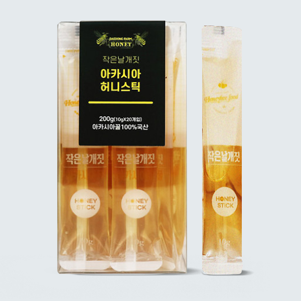 대동농원 작은 날개짓 아카시아꿀 허니스틱 10gX20개 국내산꿀 자연꿀천연꿀 일회용 휴대용꿀