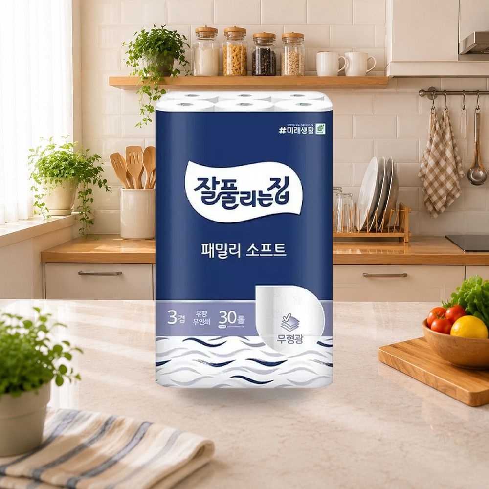 잘풀리는집 3겹 패밀리소프트 27m 30롤 2개