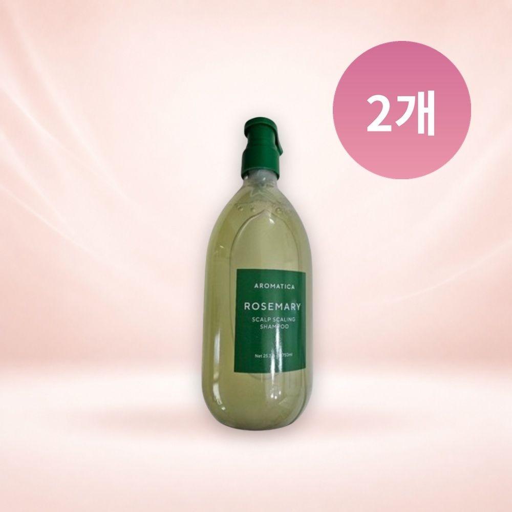 아로마티카 로즈마리 스케일링 스칼프 샴푸 탈모 기능성 대용량 750ml 2개