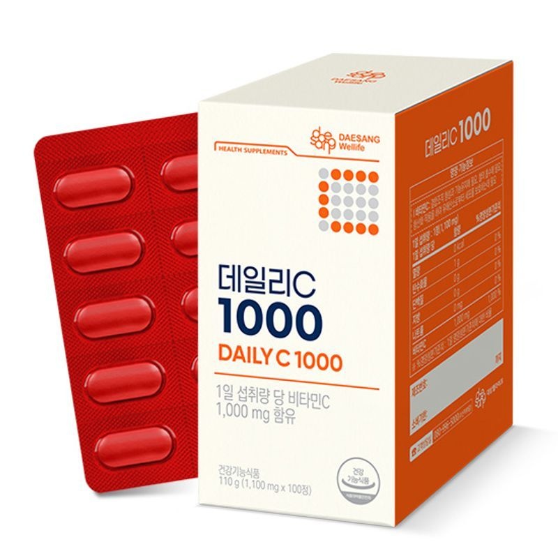 대상웰라이프 [대상웰라이프] 데일리C 1000(1,100 mg x 100정) 1통