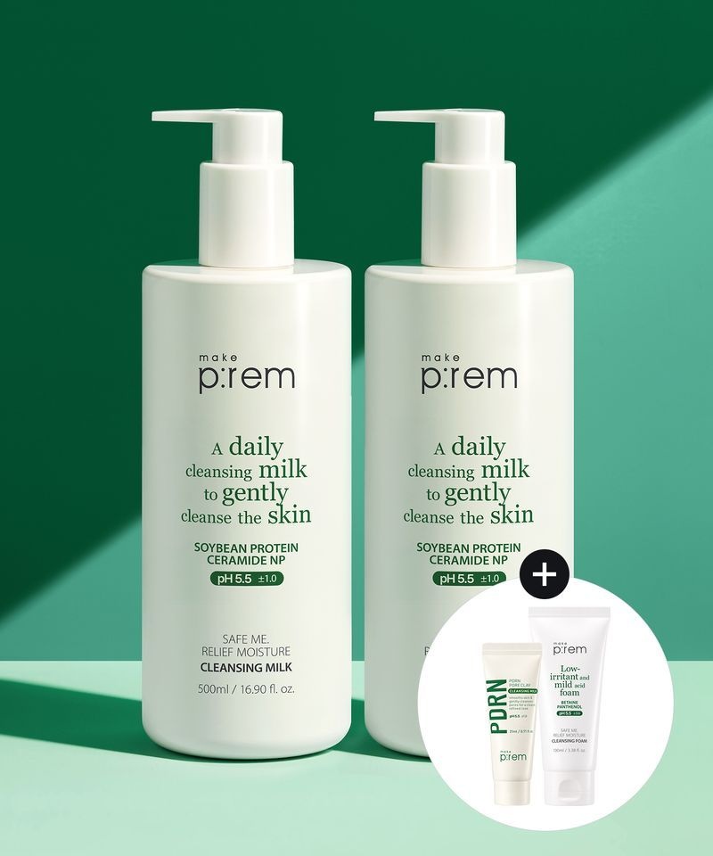 MAKEPREM 2pack 세이프 미 릴리프 모이스처 클렌징밀크 500ml 4135705