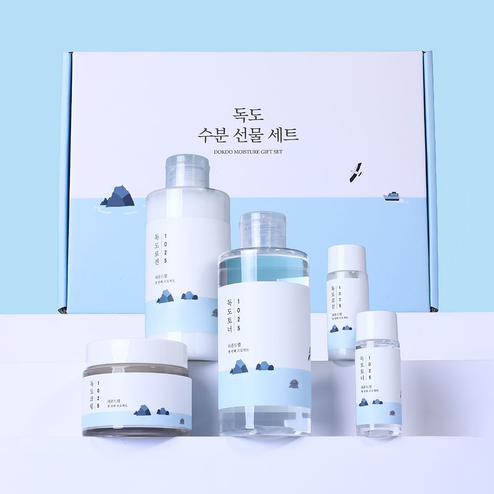 라운드랩 1025 독도 수분 선물 기획 3종 세트 토너 220ml + 로션 크림 50ml