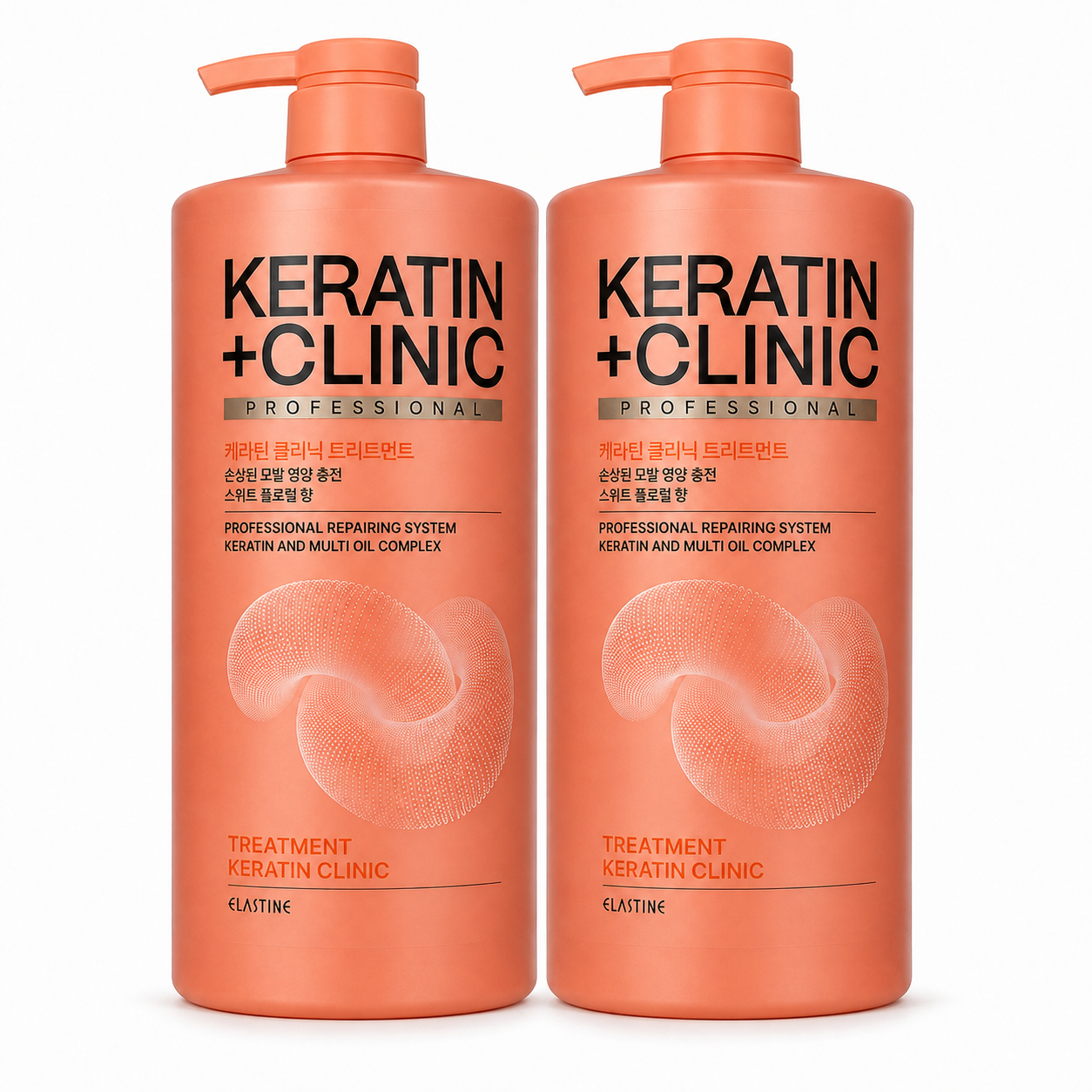 엘라스틴 케라틴 클리닉 단백질 고영양 약산성 트리트먼트 스위트 플로럴 향 950ml x 2개
