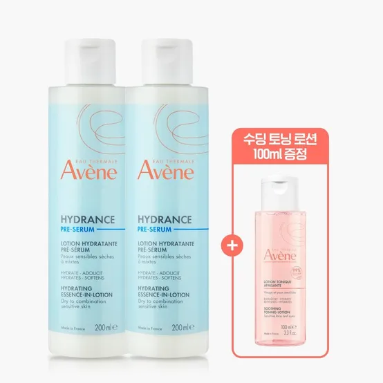 [다운로드쿠폰]이드랑스 에센스 인 로션 200ml 2개 + 수딩 토닝 로션 100ml 1개