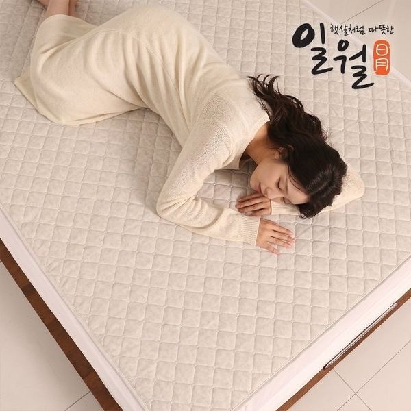 일월 [하프클럽]애쉬아이보리 초절전형 워셔블 카본 탄소 전기매트 / 카본매트 더블 + 더블