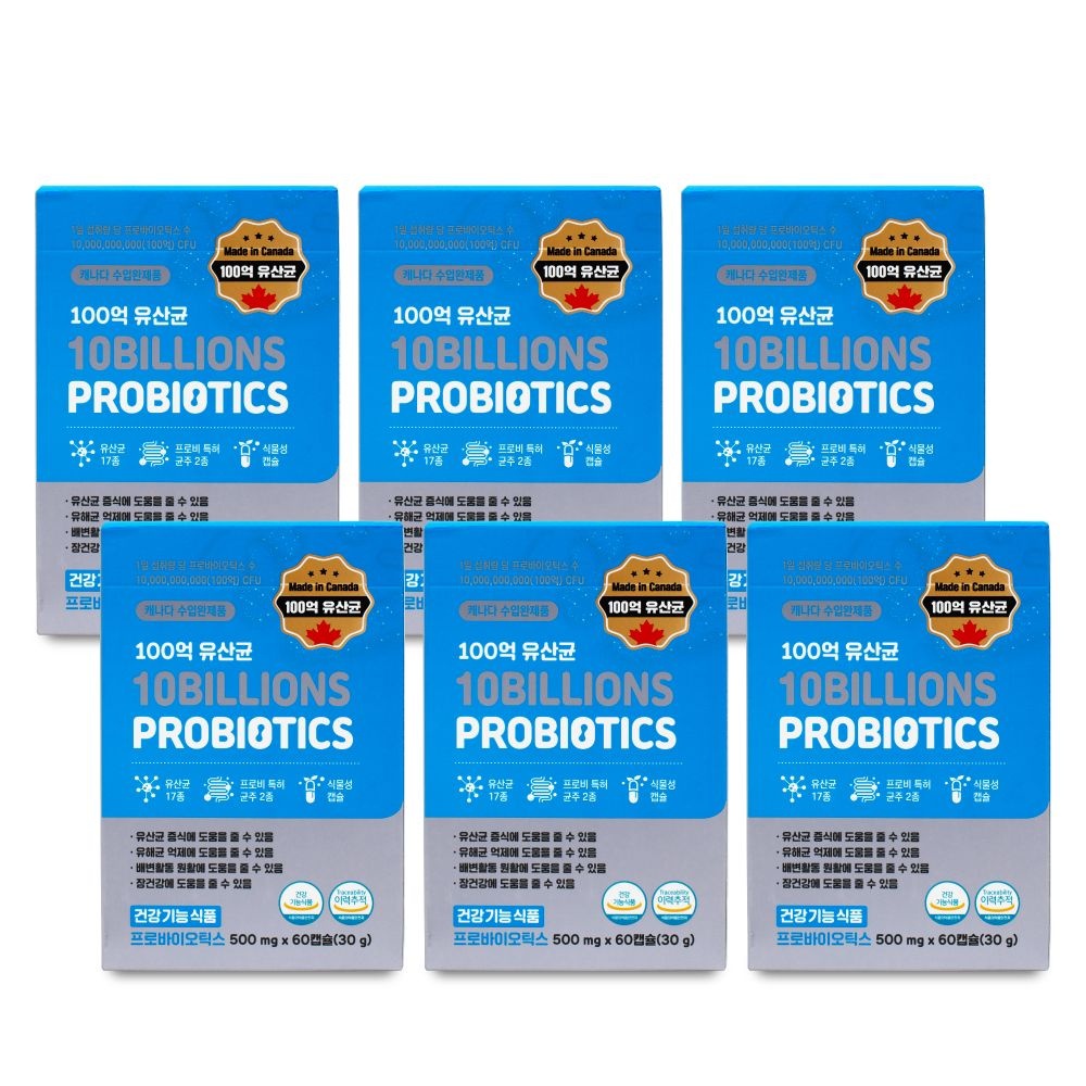자연의품격 GNM자연의품격 100억 프로바이오틱스 500mg x 60캡슐 6박스 I