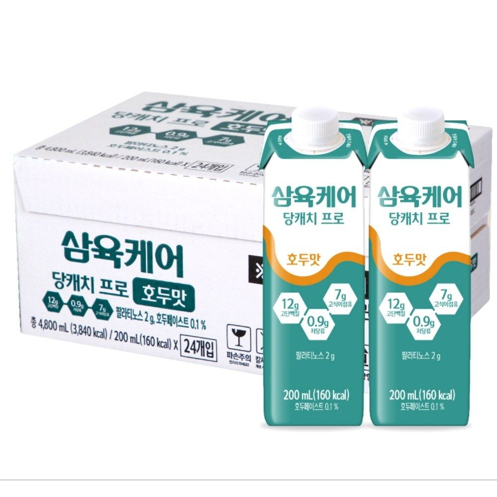 [오늘출발] 삼육케어 당캐치 프로 호두맛 식사대용 영양식 200ml 24개입