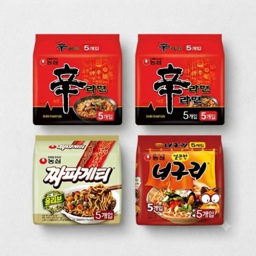 신라면 10입 너구리 5입 짜파게티 5입 총 20봉