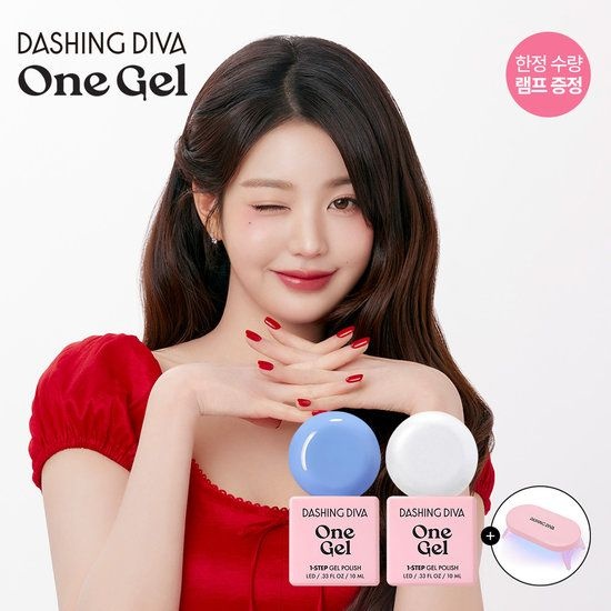 데싱디바 M)데싱디바 베이비 블루&펄화이트젤네일 2종(LED램프포함)