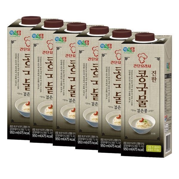 정식품 진한 콩국물 검은콩 950ml 6팩 722270 (정식품 진한 콩국물 검은콩 950ml 6팩)