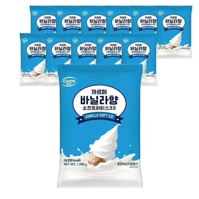 [패션플러스][대호식품]까르페 바닐라 소프트 아이스크림 1kg X 12개 밀크 분말 (52538895)
