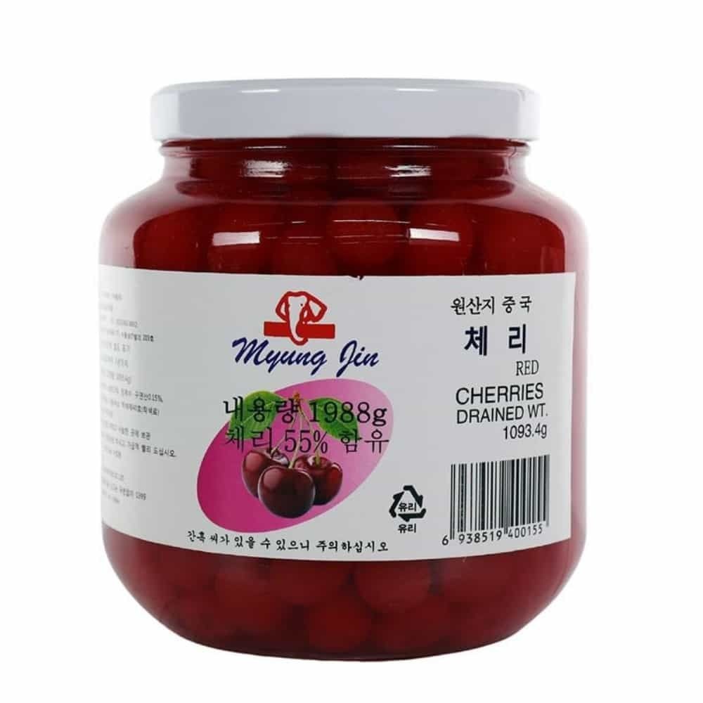 Kinos OEM SELORA 꼭지없는 레드체리 1988G 빙수토핑 음료데코