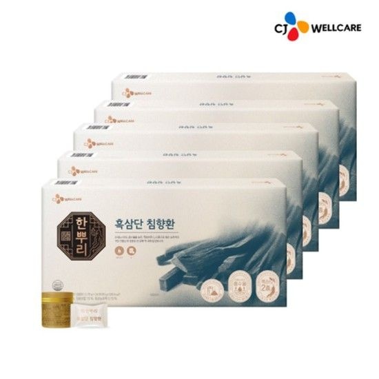 [사은 품 증 정][CJ공식] 한뿌리 흑삼단 침향환 24환 5박스