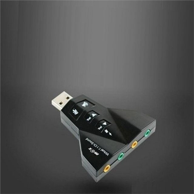 usb 사운드 카드 7.1 채널 오디오 어댑터 외장 가상 노트북 게임용 스테레오 입출력 헤드셋 플러그 분배기