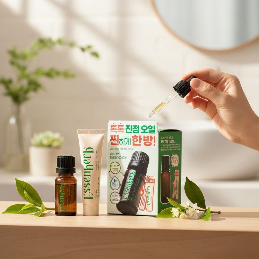 에센허브 티트리 100 오일 10ml+크림10ml