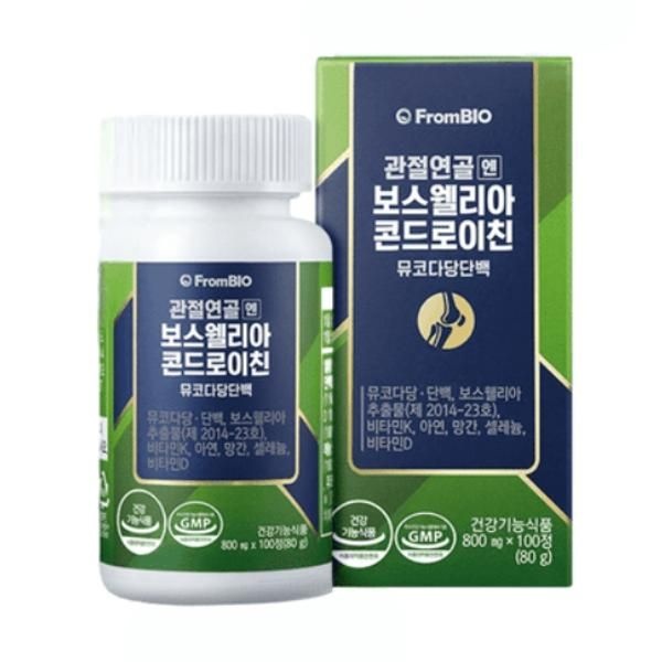 | 프롬바이오 | 관절연골엔 보스웰리아 콘드로이친 뮤코다당단백 콘드로이틴 소유래 소연골 400정 영양제 운동 건