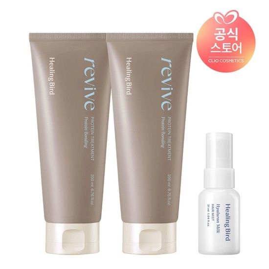 힐링버드 리바이브 단백질 트리트먼트 기획세트 [200ml+200ml] [사은] 비어피디알엔두피트리트먼트 30ml