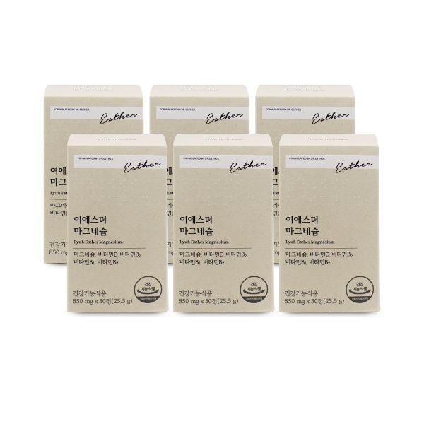 에스더포뮬러 여에스더 마그네슘 850mg x 30정 X 6박스 I W