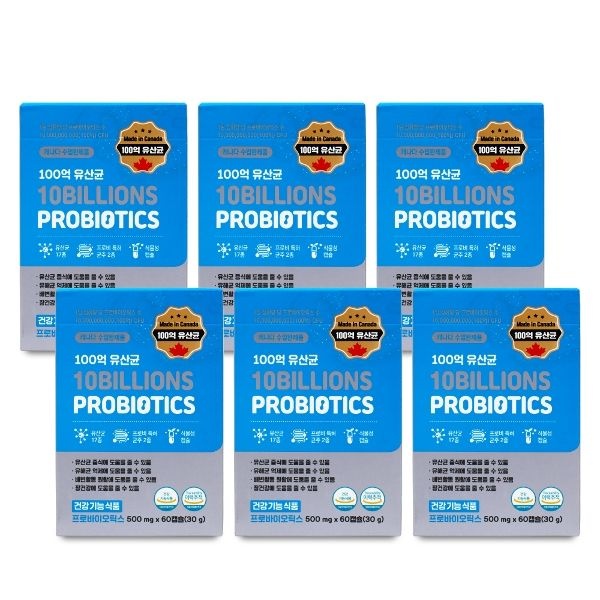 GNM자연의품격 100억 프로바이오틱스 500mg x 60캡슐 6박스...