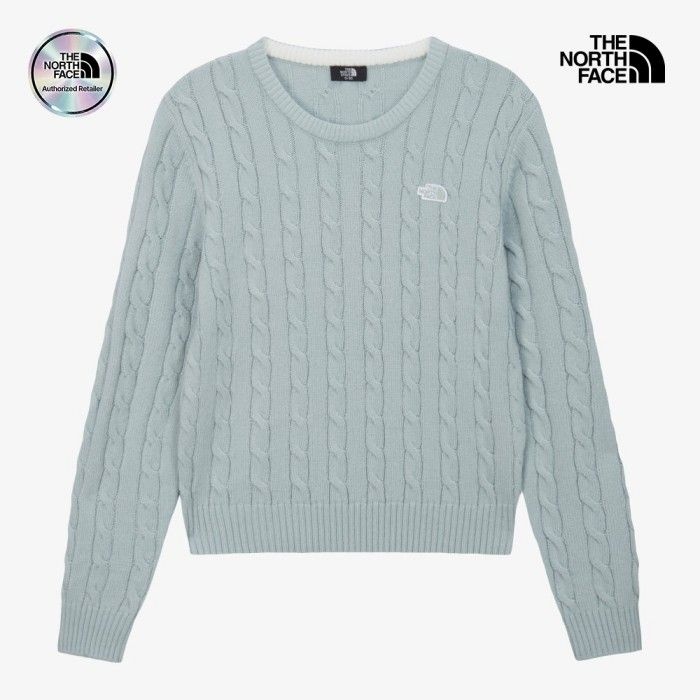 노스페이스 NT7AS82B 여성 케이블 스웨터 TEA